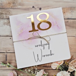 zaproszenia na 18 fioletowe złote ciekawe zaproszenia na 18