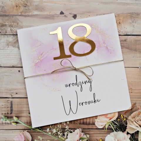 zaproszenia na 18 fioletowe złote ciekawe zaproszenia na 18