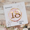 zaproszenia na osiemnastkę dla dziewczyny zaproszenia na 18 rozowe zlote