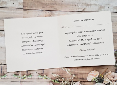 Zaproszenia na 18 urodziny zaproszenie na 18stkę