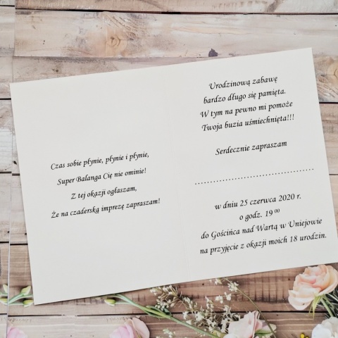 Zaproszenia na osiemnastkę dla chłopaka zaproszenia 18 stka