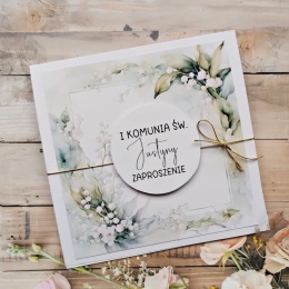 zaproszenie na pierwsza komunie swieta konwalie komunia zaproszenie
