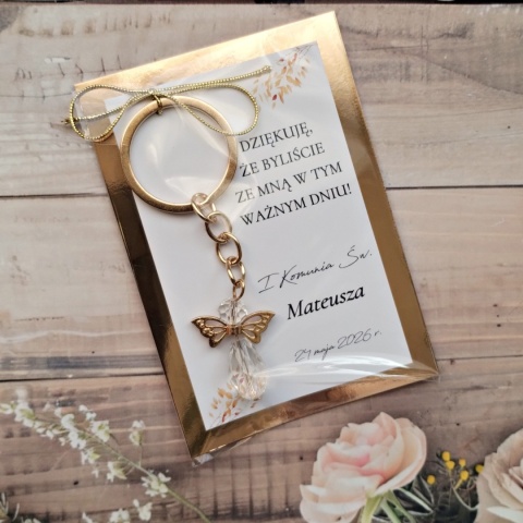 : pamiatki na komunie dla gosci breloczki podziękowania dla gości aniołek